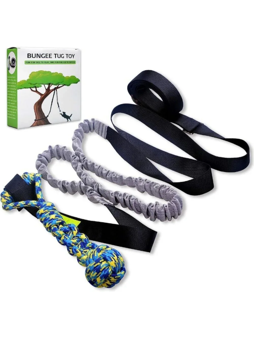 Durable Outdoor Bungee Tug Toy for Dogs | Interactive Chew Rope & Tether